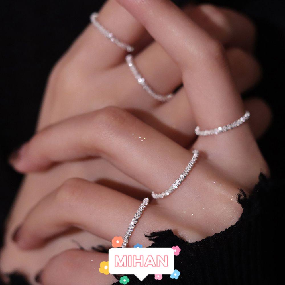 MIHAN1 Simple Sparkling Ring Classical Women Jewelry Finger Ring|Party New Fashion 2022 Wedding/Multicolor