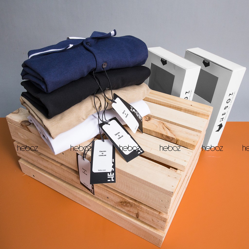 [HẾN STORE MENSWEAR] Áo polo Heboz viền XC 4M - chất vải co giãn tốt mặc thoải mái, form slimfit, 4 màu - 00000387