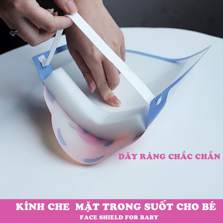 Kính che mặt trong suốt chống giọt bắn cho bé