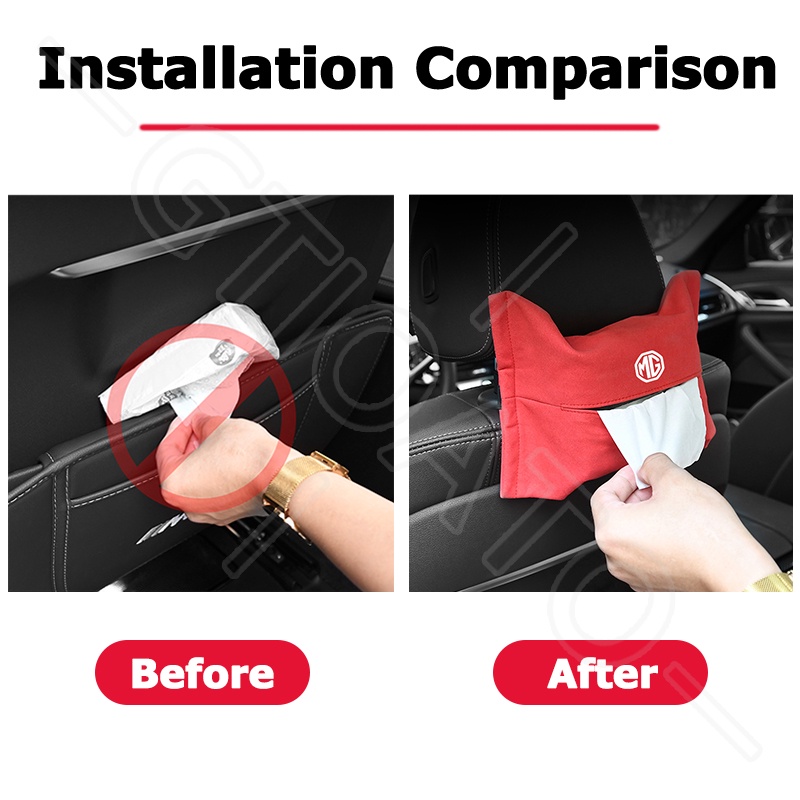 GTIOATO HộP ĐựNg GiấY ĂN Lưng Ghế Xe Hơi Hộp Đựng Khăn Giấy Ô Tô TúI Treo Đồ Sau Ghế Ô Tô TúI Treo Đồ Sau Ghế Ô Tô HộP ĐựNg GiấY ĂN TrêN Ô Tô Phụ Kiện Xe Hơi Cho MG MG5 EP ZS 5 HS