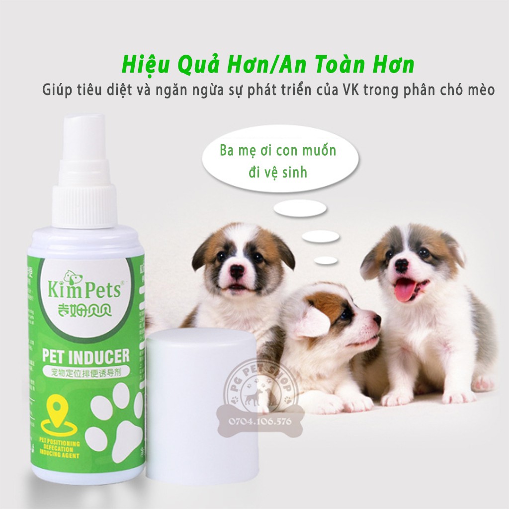 [CHÍNH HÃNG - HIỆU QUẢ SAU 2 TUẦN] Chai Xịt Hướng Dẫn Chó Mèo Đi Vệ Sinh Đúng Chỗ KimPets - Khử khuẩn hiệu quả – TD45