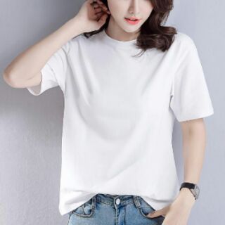 Áo thun trơn màu trắng siêu đẹp (cotton dày, mịn)