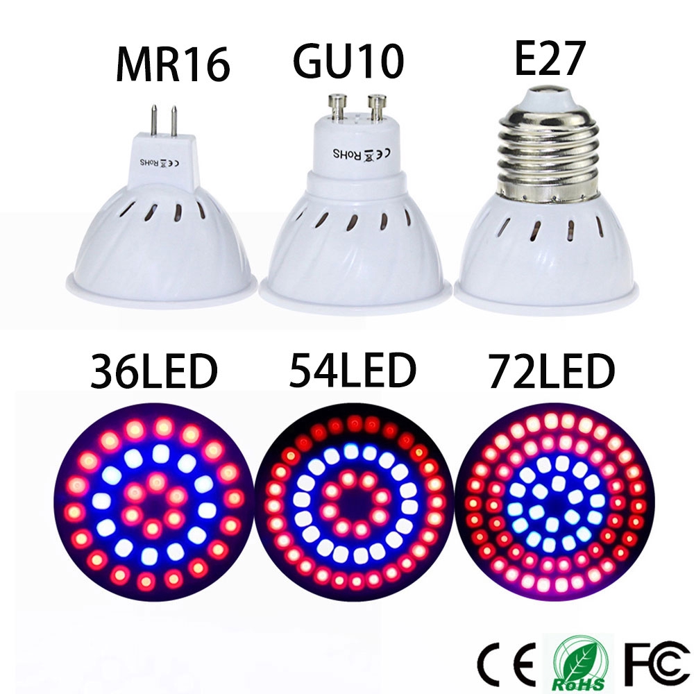 Đèn LED trồng cây E27 / GU10 / MR16
