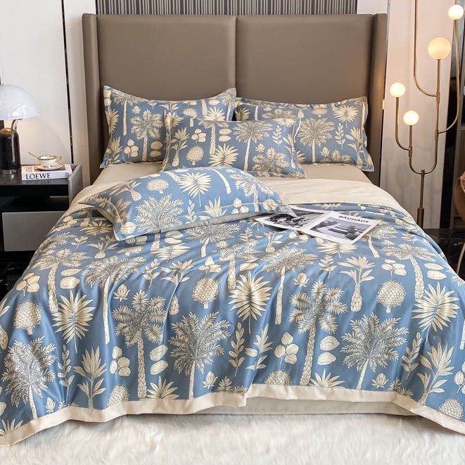 Chăn hè lụa thái trần bông cao cấp, chăn lụa mùa hè thu mềm mát size 2mx2m2