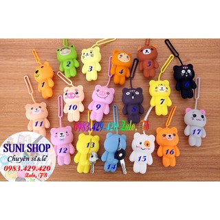 Combo 2 móc khóa và ví silicon cute, ví silicon, ví nhựa dẻo, móc khóa thú, ví nữ, nam