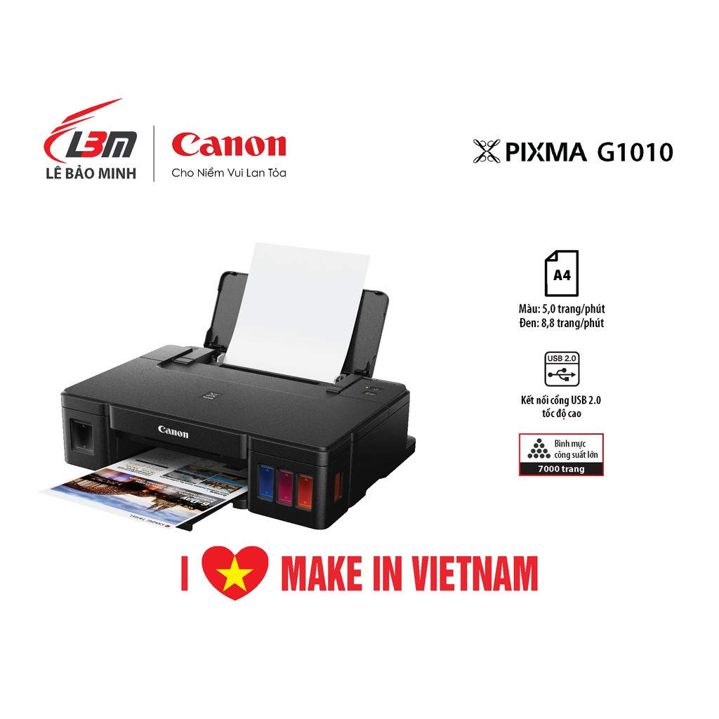 [Mã ELCL12 giảm 9% đơn 300K] Máy in phun đơn năng Canon G1010