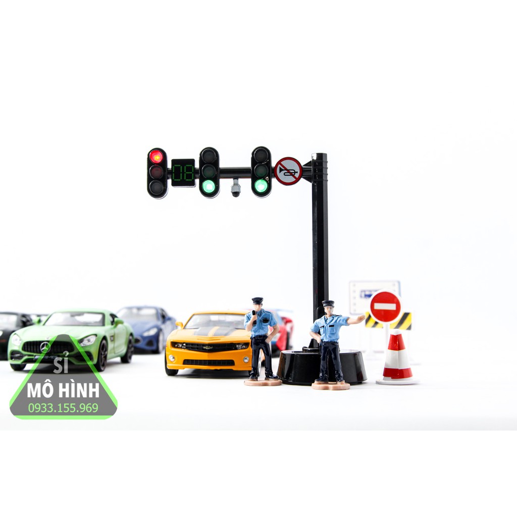[ Sỉ Mô Hình ] Mô hình đèn giao thông xe mô hình