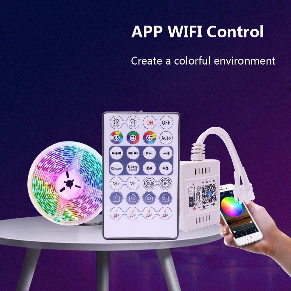Bộ Điều Khiển Đèn Led Ws2812B WS2811 Sử Dụng WiFi RGB Pixels Tương Thích Alexa/Google Home DC5-24V