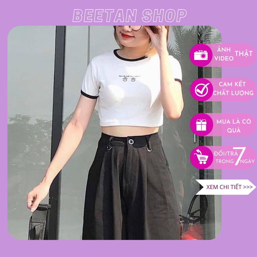 Áo croptop nữ You're just my type - áo croptop kiểu ngắn tay dưới 60kg