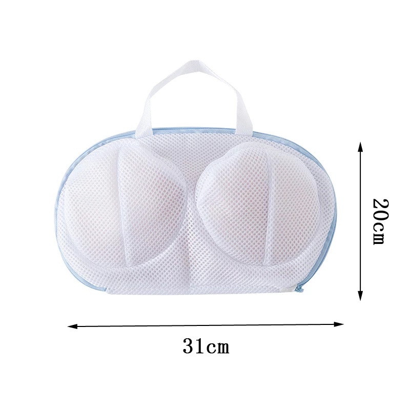Túi Lưới Giặt Đồ Bằng Polyester Bền Bỉ Có Khóa Kéo Bảo Vệ Cho Máy Giặt