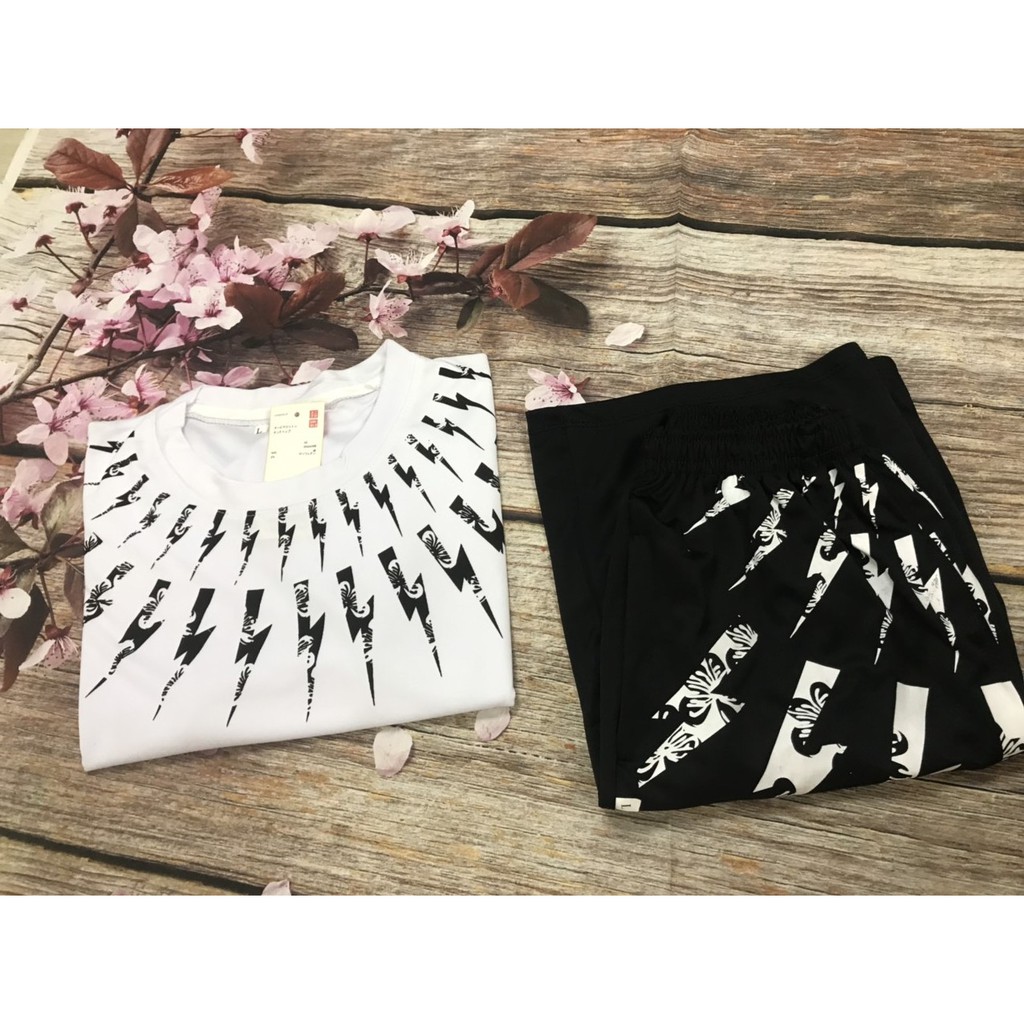 Bộ Thể Thao Nam Bộ Hè Nam In Hình tia sét trước ngực - BN01 - Xưởng May Trung Kiên