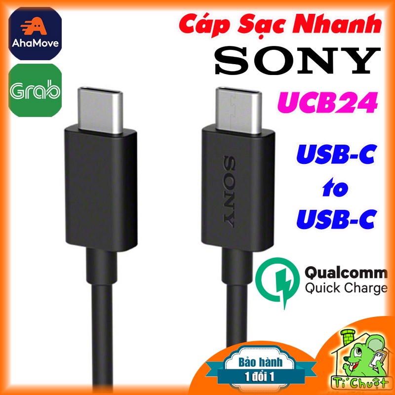Cáp C-C Sony UCB24 Sạc Nhanh 2 Đầu Type-C Chính Hãng