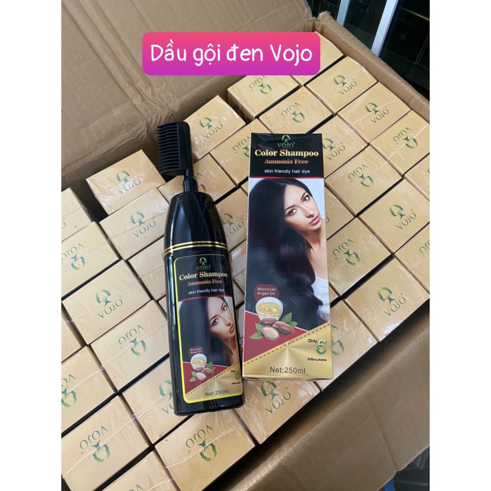 LƯỢC NHỘM TÓC THÔNG MINH MÀU NÂU ĐEN TỰ NHIÊN VOJO 250ML