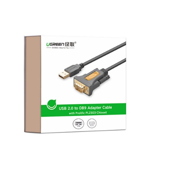 Cáp USB to Com RS232 DB9 Ugreen 1,5M-5M chinh hang bao hanh 18 thang