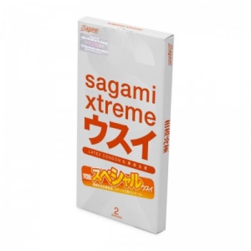 Bao cao su Sagami  Super Thin siêu trơn, siêu mỏng - bcs hộp 2 chiếc