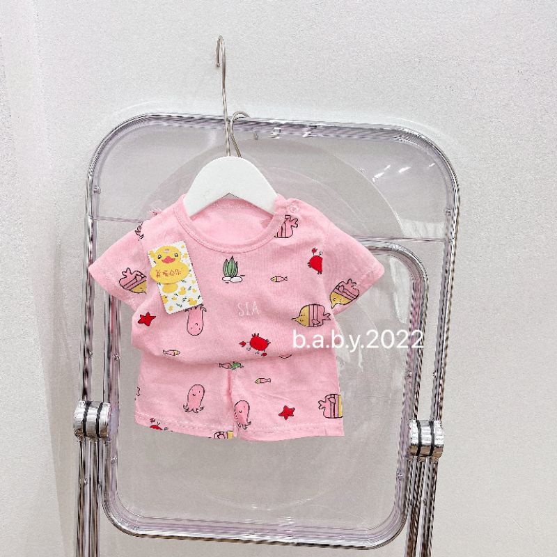 Bộ cotton hình cho bé trai và gái