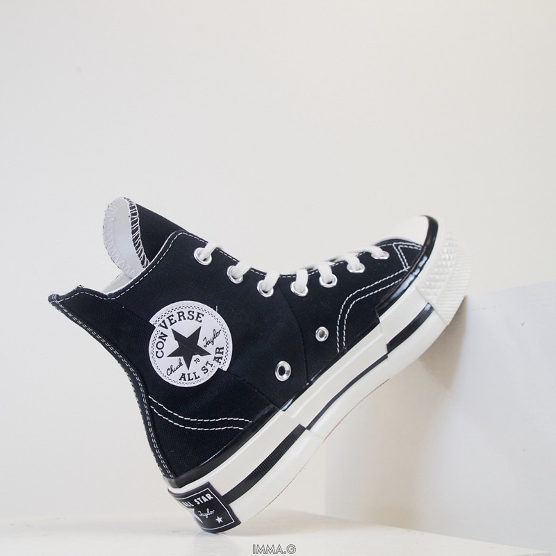 CHÍNH HÃNG | Giày Converse 1970s Plus Trắng, Đen Cổ Cao, Đế Độn 5cm  | IMMA.G