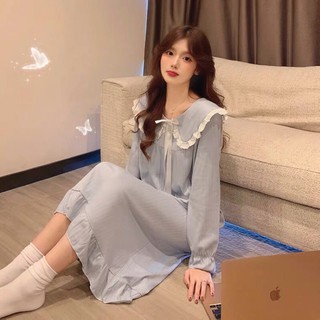 🔥🔥🔥Đầm ngủ tay dài dáng rộng tiểu thư