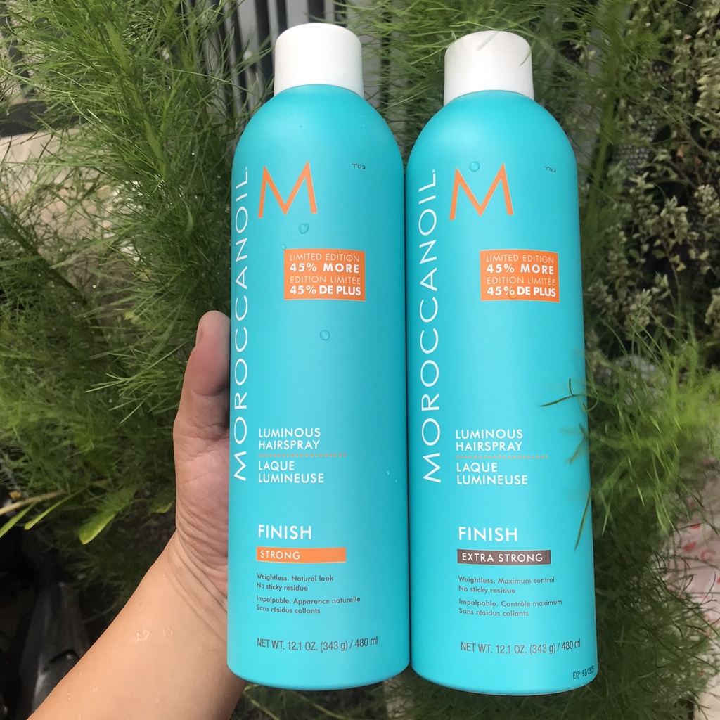 Gôm Xịt Giữ Nếp Tóc Linh Hoạt Moroccanoil Finish Luminous Limited Edition 480ml