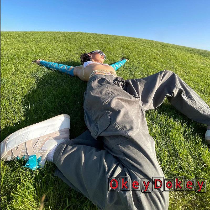 Quần Dài Ống Rộng Lưng Thấp Phong Cách Hip Hop Cổ Điển Cho Nữ