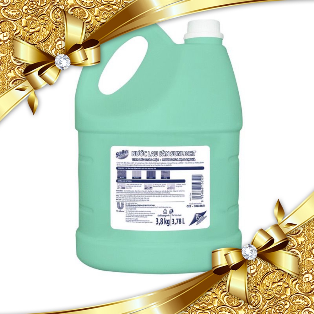 Nước Lau Sàn Sunlight Hương Hoa Hạ và bạc hà can 3.6Kg