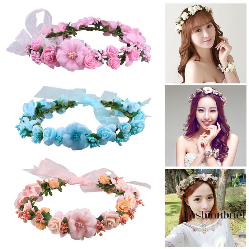 Vòng hoa cài tóc handmade cho cô dâu