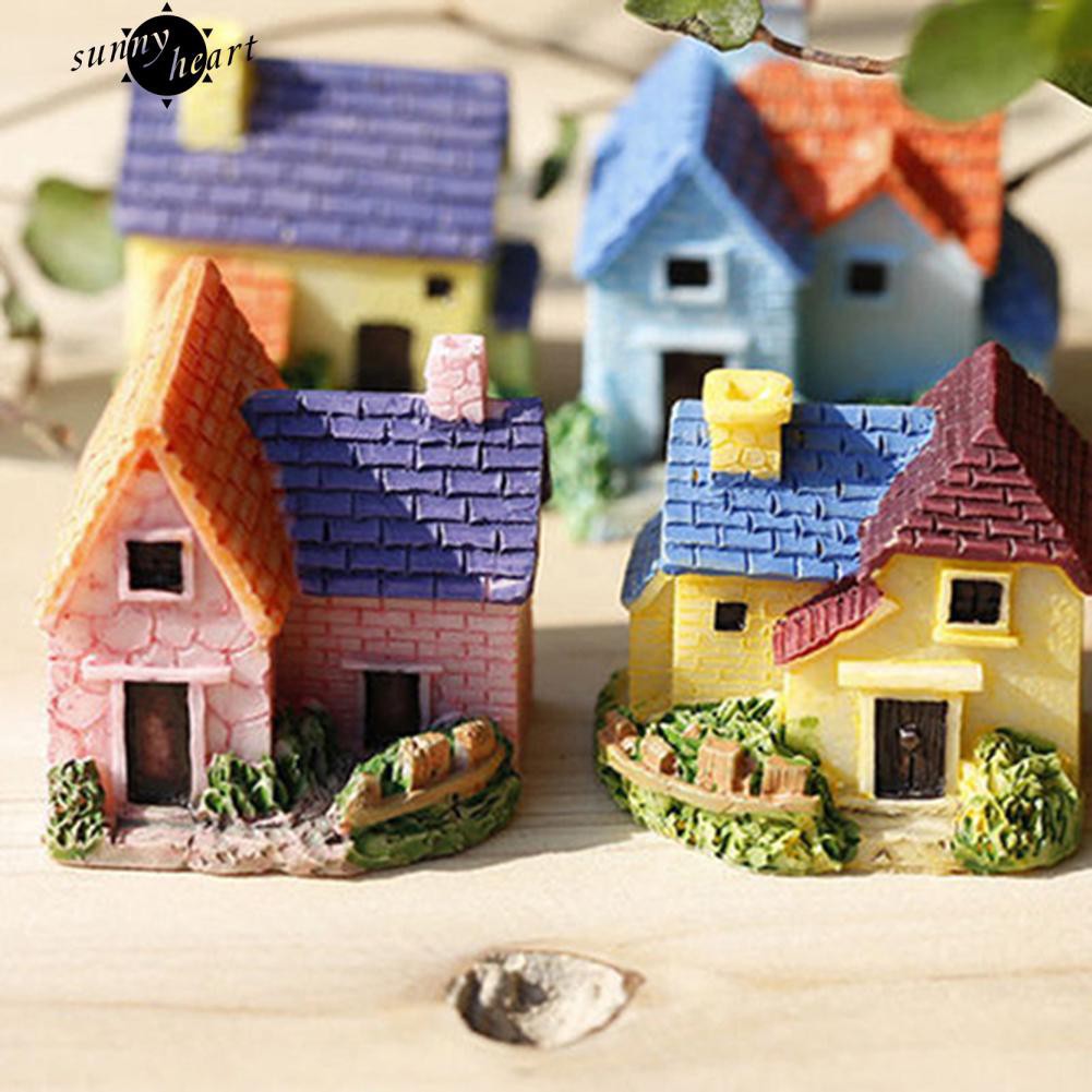 Nhà mini trang trí sân vườn búp bê hay chậu cây cảnh