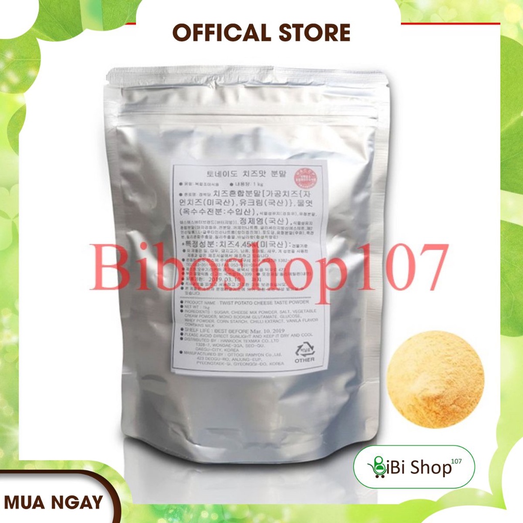 🎶Bột phô mai lắc Hàn Quốc 1Kg - lắc gà, lắc khoai tây, lắc bắp rang bơ🎶