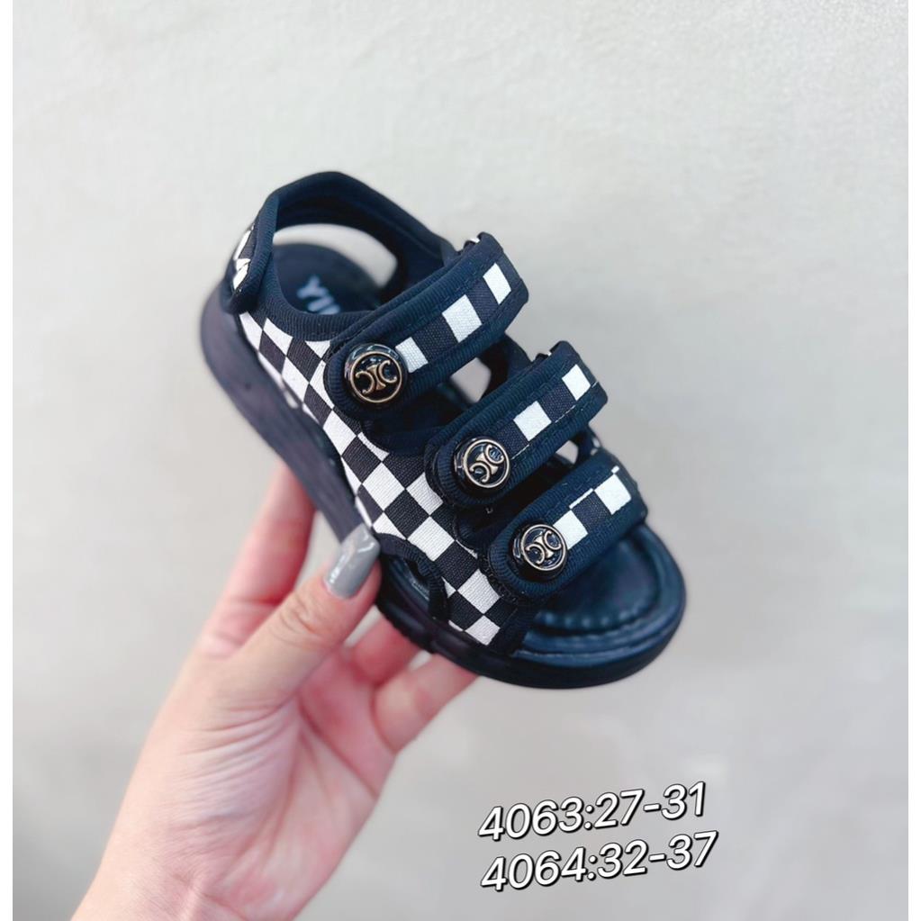 ⚡️[Cực chất Sandal Quai Vải Cao Cấp bé trai bé gái 3 quai họa tiết caro HOT trend sz 26-37