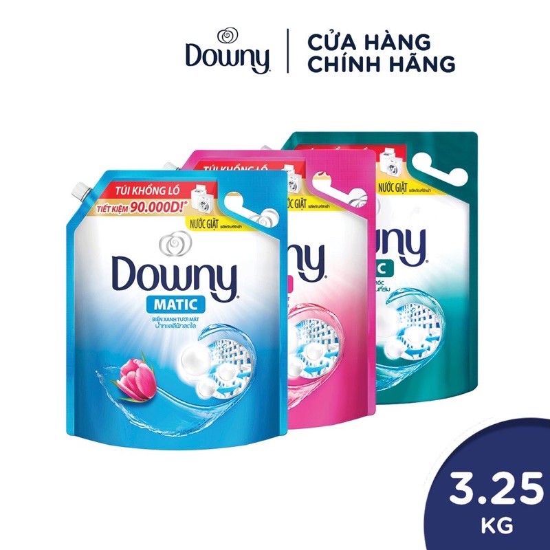 Nước giặt DOWNY 3.25kg mới hương biển xanh( hàng mới về)