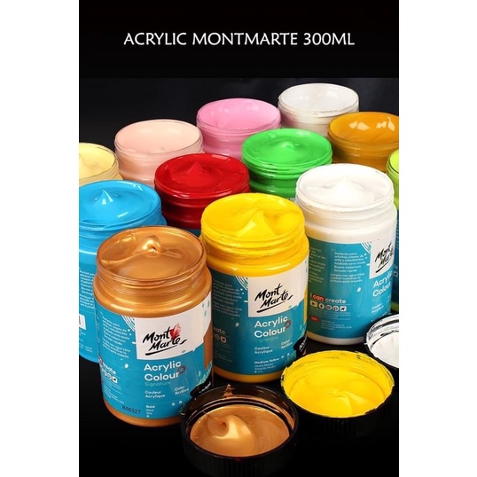 Combo 8 màu 3D 100ml, 5 toan 20x30, 1 màu acrylic Mont Marte, 1 cọ xoè số 6, 2 bút xù 2,3, 1 bộ bút vàng 12 cây