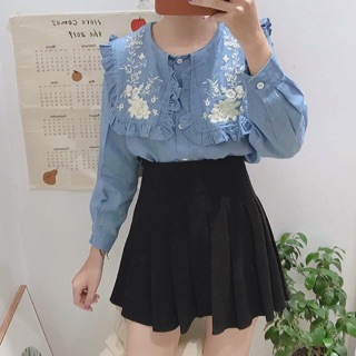 Áo somi hoạ tiết