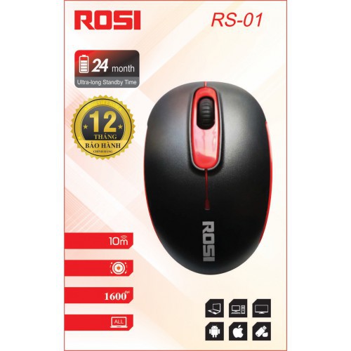 Chuột Wireless Không dây Rosi RS-01 Cam Kết Hàng Chuẩn Chính Hãng
