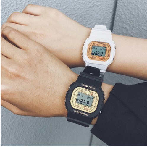 Đồng hồ nam đẹp SANOSI điện tử dây cao su mặt vuông thời trang | BigBuy360 - bigbuy360.vn