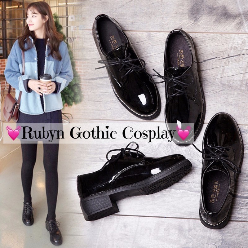 [Sẵn]  Giày Oxford đơn giản cosplay phong cách học sinh nhật bản ( NHÁM và BÓNG ) Size 35 - 40