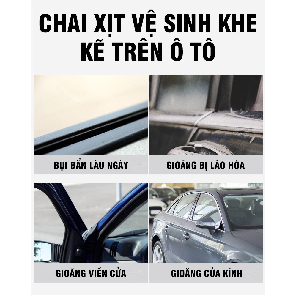 Chai xịt bảo dưỡng gioăng cao su ô tô, xe máy, xe hơi, xe tải, Botny B-2196 dung tích 200ml -TC AUTO