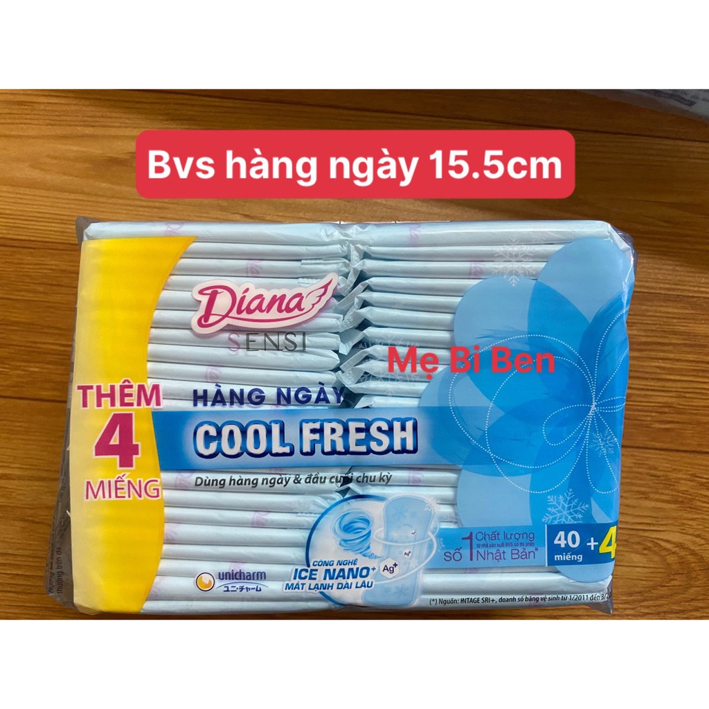 Băng vệ sinh Diana hàng ngày Sensi Cool Fresh gói 40 miếng