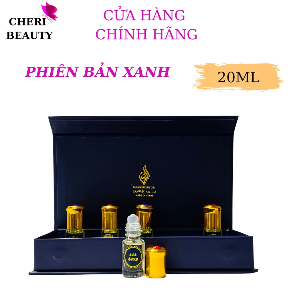 (NEW - CHÍNH HÃNG) Sét lăn tinh dầu Dubai Sharjja 5 mùi hot nhất bảng mùi tinh dầu Dubai, dành cho nam và nữ, 25ml