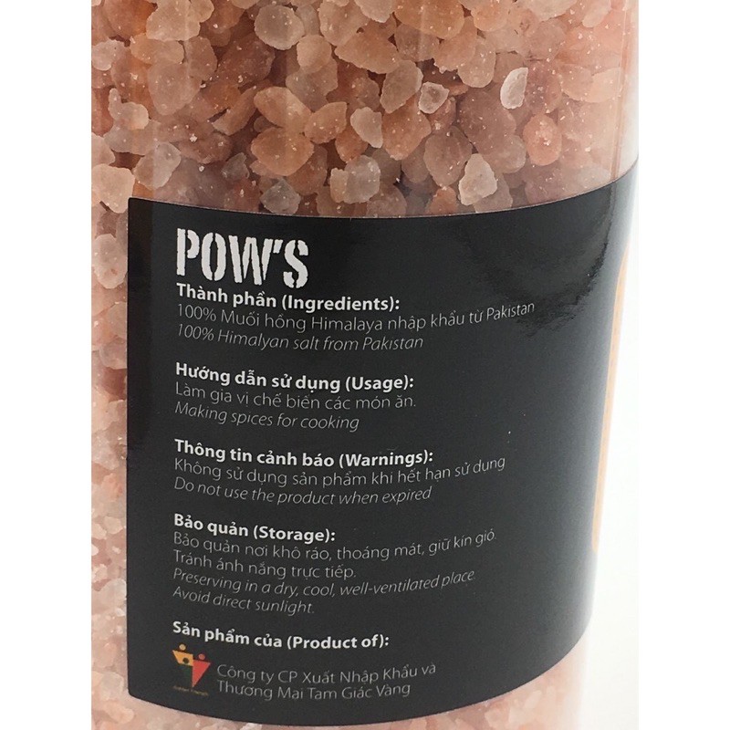 [Giá Tốt] Muối Hồng Himalaya Hiệu Pow’s 800g