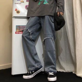 [ ORDER TAOBAO] Quần Bò Suông Rách Nam Hàng Qc