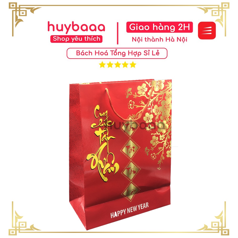[GIÁ SỈ] Combo 10 Chiếc Túi Giấy đựng quà Chúc Mừng Năm Mới Tiện Lợi, túi tặng quà Gọn Nhẹ Đủ Size