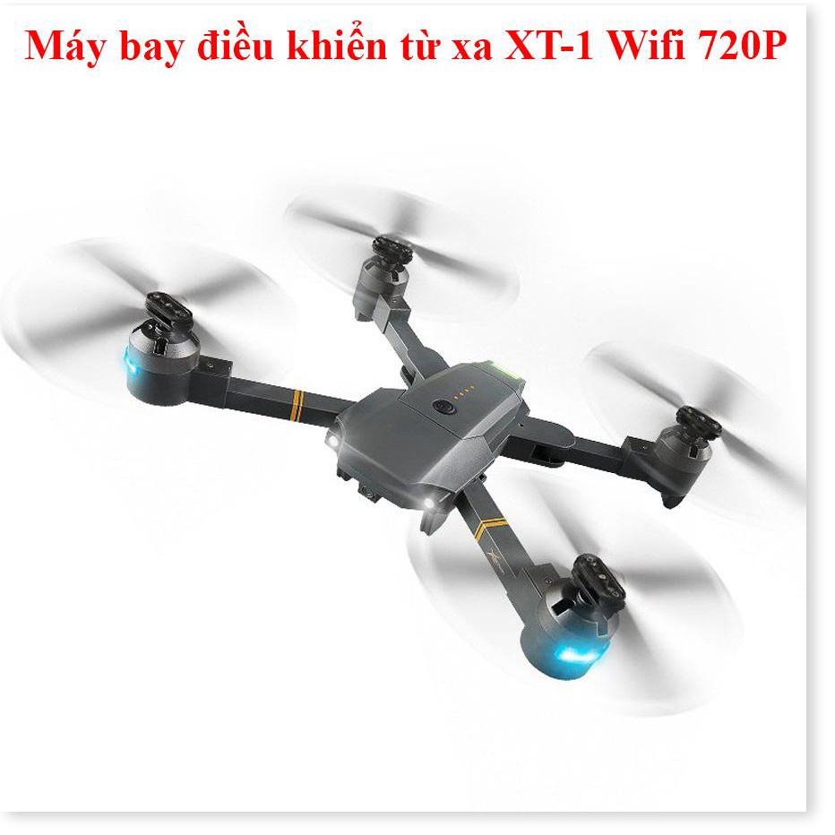 Flycam quay video Full HD 720P, Máy bay điều khiển kết nối wifi 3G - 4G, Máy bay điều khiển từ xa XT-1, Động cơ mạnh mẽ