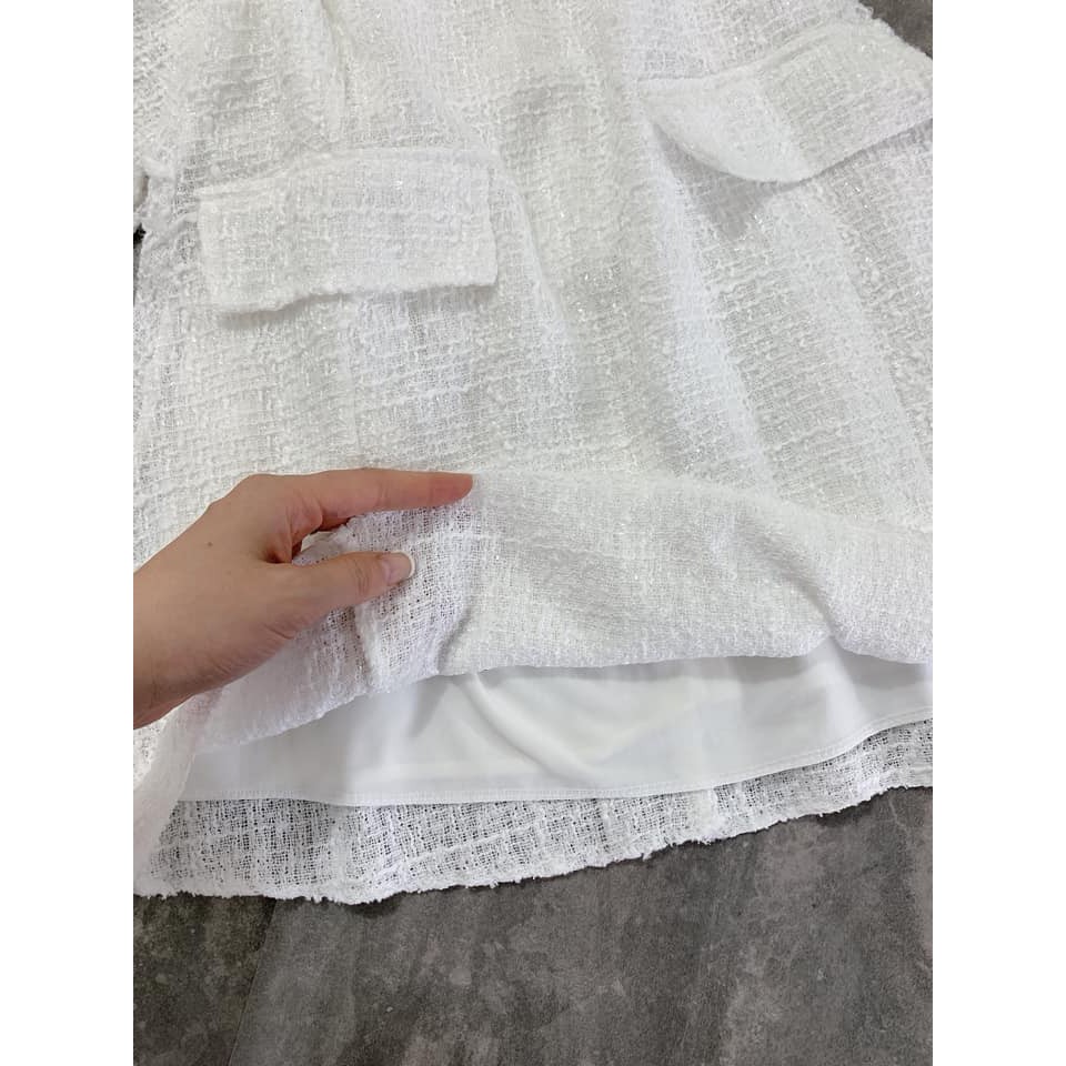 [Mã WARUN27 giảm 12k đơn 99k] Set 2 món áo len zip lệch vai mix váy body 2 dây xẻ. Chất bozip mịn đẹp giã | BigBuy360 - bigbuy360.vn