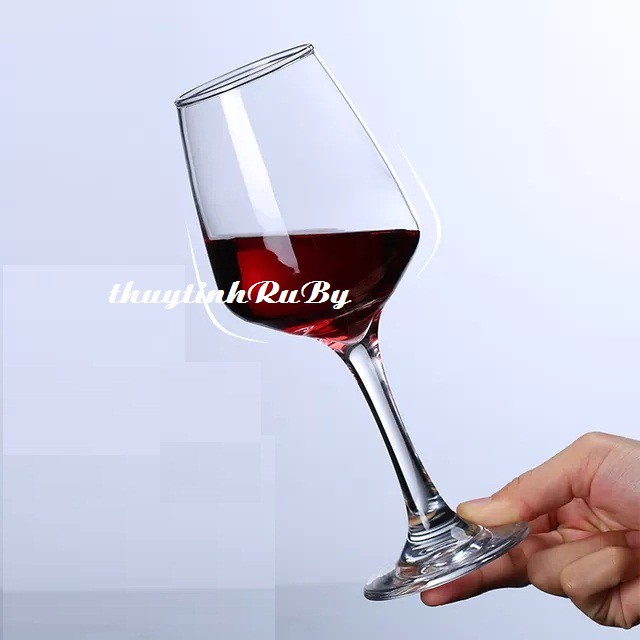 Bộ 6 Ly rượu vang cốc uống sâm panh pha lê 450ml