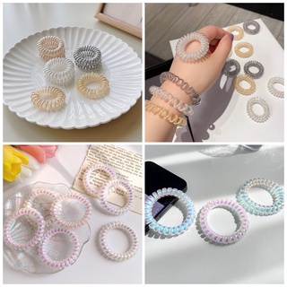 Buộc tóc lò xo hologram, chun buộc tóc lò xo ánh kim, chun buộc tóc hottrend lò xo nhiều màu