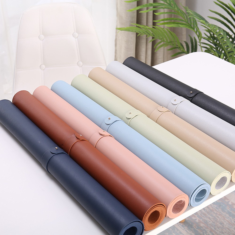 Tấm lót chuột bằng da PU chống thấm nước chống trượt kích thước lớn nhiều màu trơn