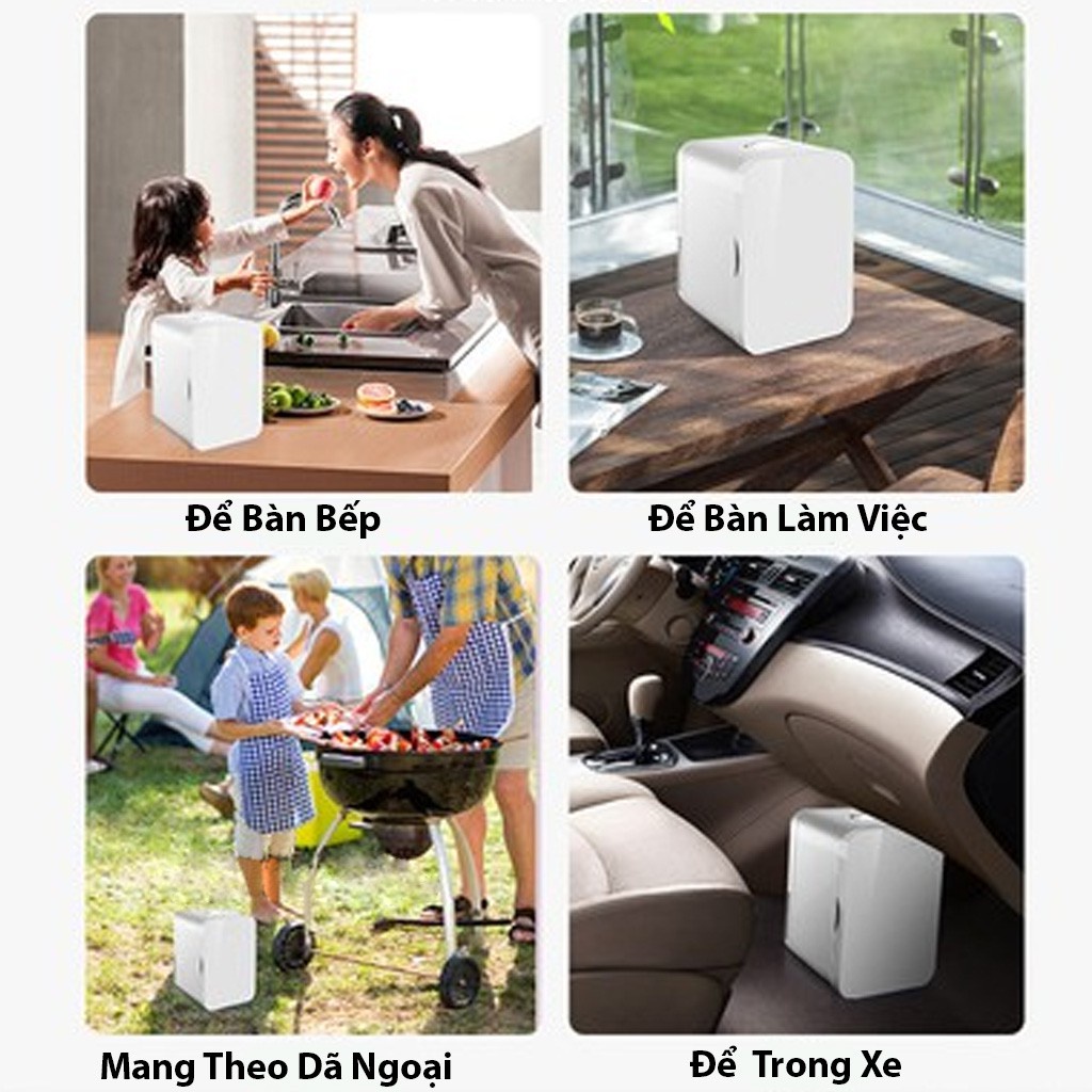 Tủ lạnh mini cao cấp chuyên dùng cho ô tô, xe hơi, gia đình thương hiệu Amoi 8L