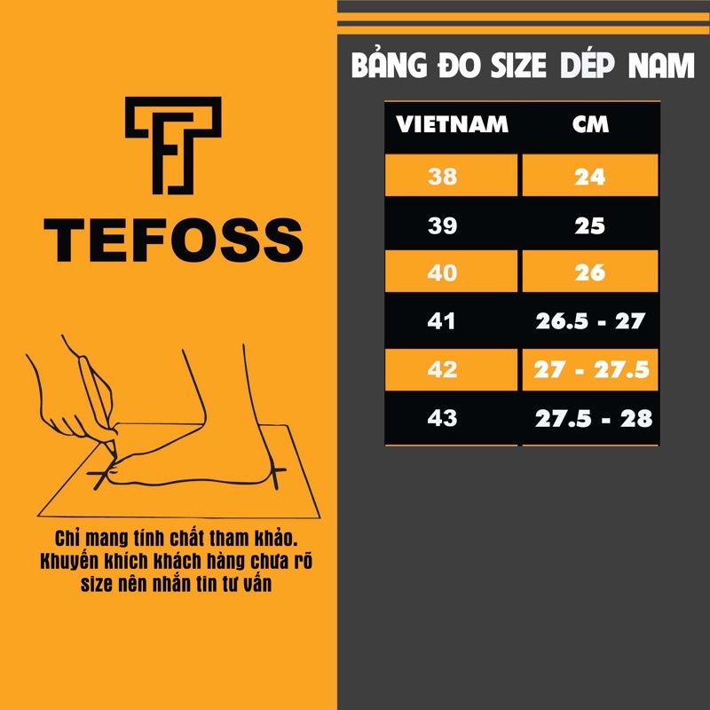 Giày sandal nam da bò thật TEFOSS DT05 có quai hậu size 38-43