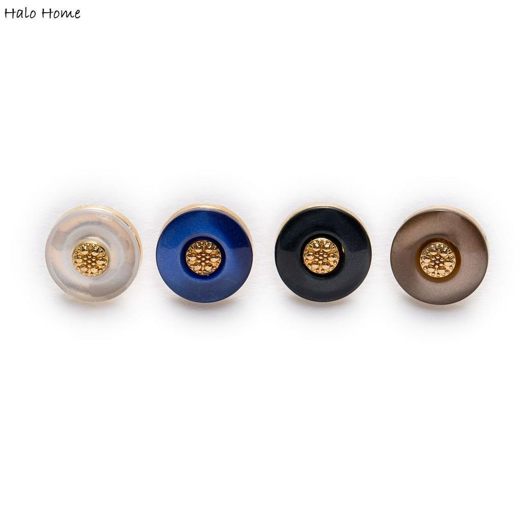 Set 10 nút tròn bằng kim loại cỡ 10mm làm đồ trang trí thủ công