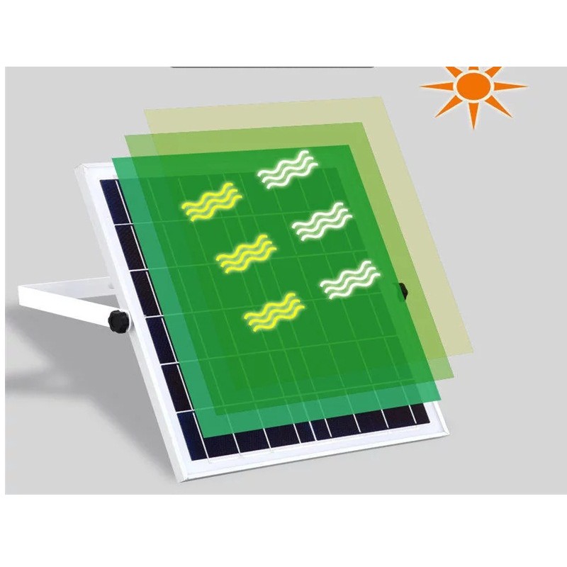 Đèn led năng lượng mặt trời - đèn pha năng lượng mặt trời ngoài trời 60w- kèm điều khiển từ xa 60w